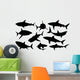 Shark Silhouettes Wall Decal Sticker Set