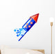 4th july blue rocket Wall Decal