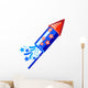 4th july blue rocket Wall Decal