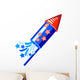 4th july blue rocket Wall Decal