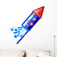 4th july blue rocket Wall Decal