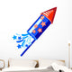 4th july blue rocket Wall Decal