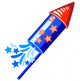 4th july blue rocket Wall Decal