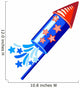 4th july blue rocket Wall Decal