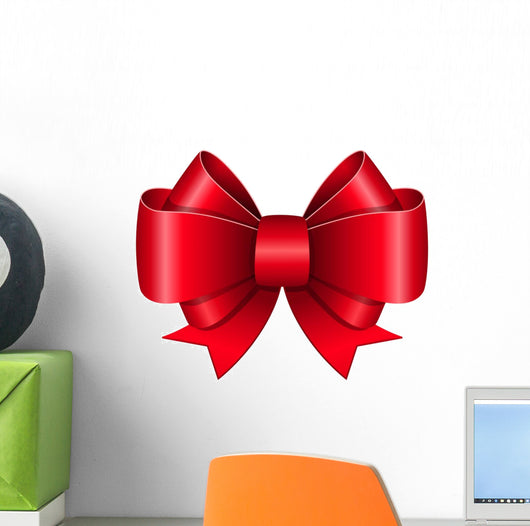 Red bow symbol Wall Decal