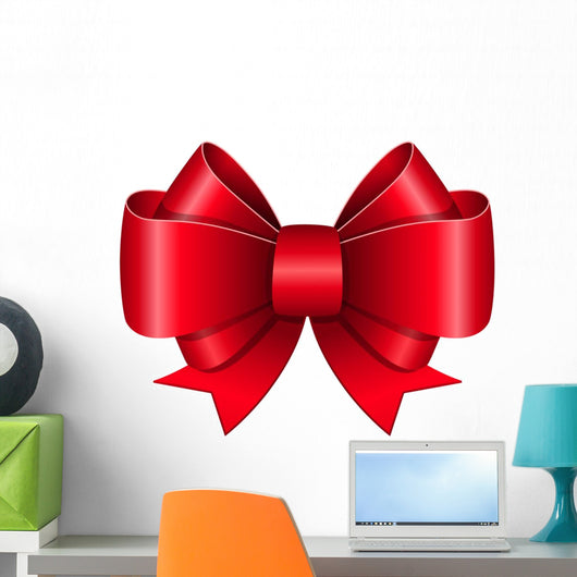 Red bow symbol Wall Decal