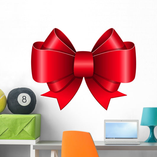 Red bow symbol Wall Decal