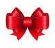 Red bow symbol Wall Decal