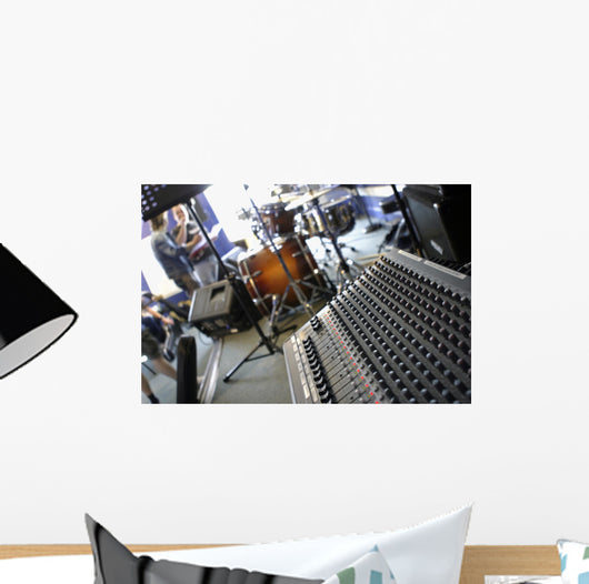 Mixer in Music Studio at Angle Wall Mural