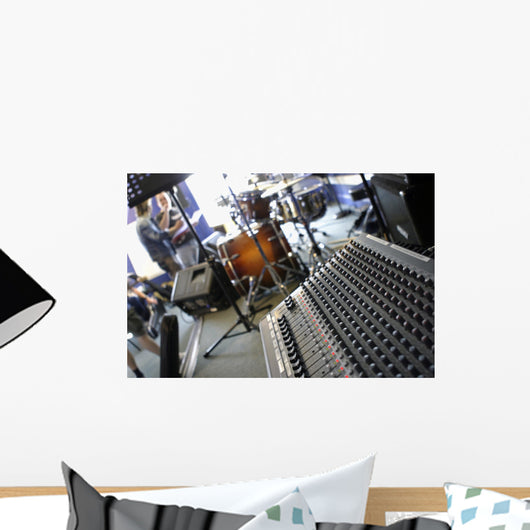Mixer in Music Studio at Angle Wall Mural