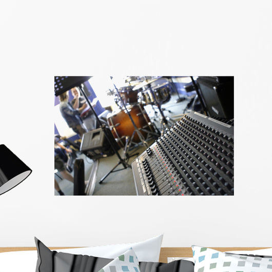 Mixer in Music Studio at Angle Wall Mural