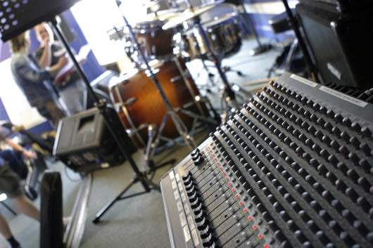 Mixer in Music Studio at Angle Wall Mural