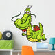 Vector illustration of Cartoon dragon Wall Decal