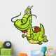 Vector illustration of Cartoon dragon Wall Decal