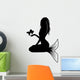 Mermaid with fish Wall Decal