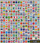 220 Flags of the world, circular shape 