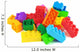 Toy colorful plastic blocks isolated on white Wall Mural