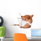 Pranksome Red Basenji Isolated on White Background 