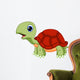Cute turtle cartoon Wall Decal