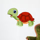 Cute turtle cartoon Wall Decal