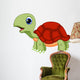 Cute turtle cartoon Wall Decal