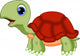 Cute turtle cartoon Wall Decal