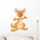 Funny kangaroo cartoon Wall Decal