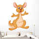 Funny kangaroo cartoon Wall Decal