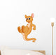 Funny kangaroo cartoon Wall Decal
