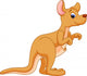 Funny Kangaroo Cartoon Wall Decal