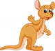 Funny kangaroo cartoon Wall Decal