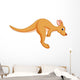 Funny Kangaroo Cartoon Wall Decal