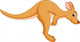Funny Kangaroo Cartoon Wall Decal