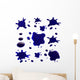 Ink blot collection isolated on white Wall Decal