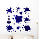 Ink blot collection isolated on white Wall Decal