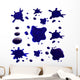 Ink blot collection isolated on white Wall Decal