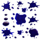 Ink blot collection isolated on white Wall Decal