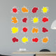Set of Colorful Abstract Vector Drops Wall Decal