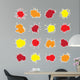 Set of Colorful Abstract Vector Drops Wall Decal