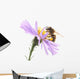 Honeybee and purple flower Wall Decal