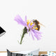 Honeybee and purple flower Wall Decal