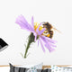 Honeybee and purple flower Wall Decal