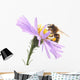 Honeybee and purple flower Wall Decal