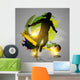 silhouette soccer player ink splatters 