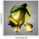 silhouette soccer player ink splatters 
