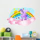 Cute Pegasus in the Sky with Sun and Rainbow. Wall Decal