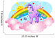 Cute Pegasus in the Sky with Sun and Rainbow. Wall Decal