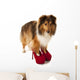 Portrait of Dog Wearing High Heel Shoes Wall Decal