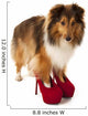Portrait of Dog Wearing High Heel Shoes Wall Decal