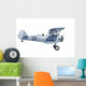 Biplane isolated Wall Mural